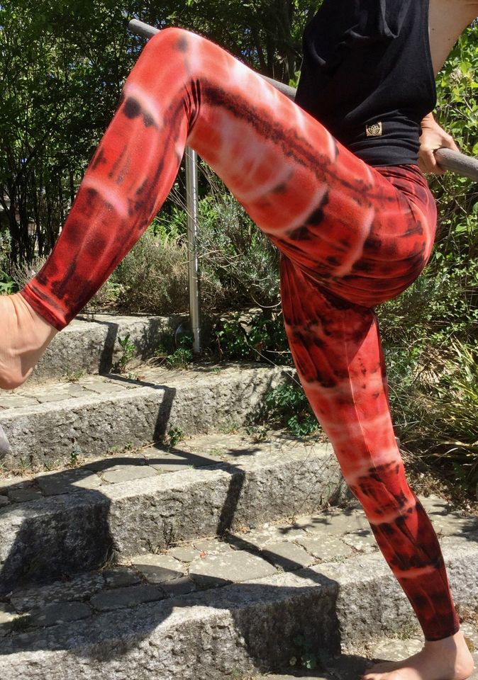 Leggings Batik orange red -Yoga