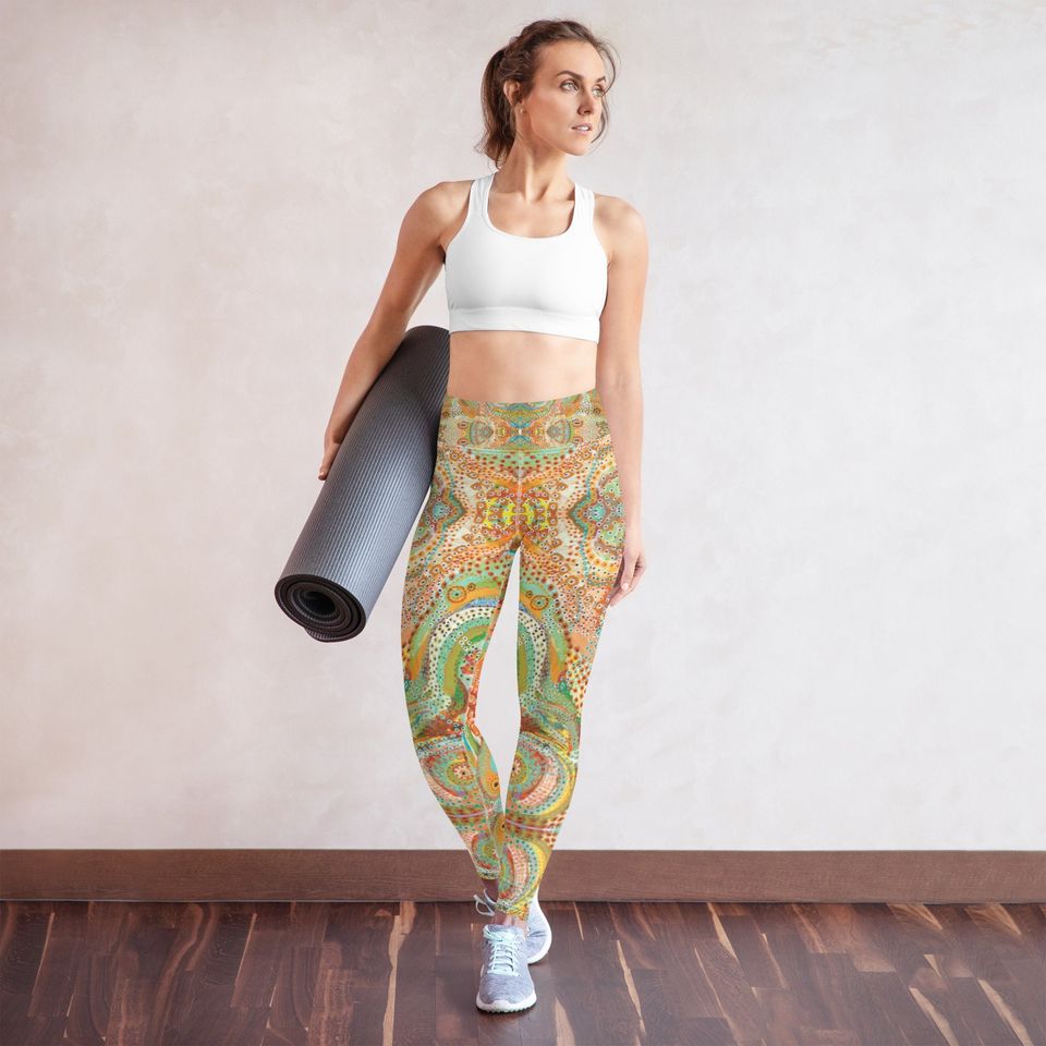 Aboriginal Tracks Yoga Leggings
