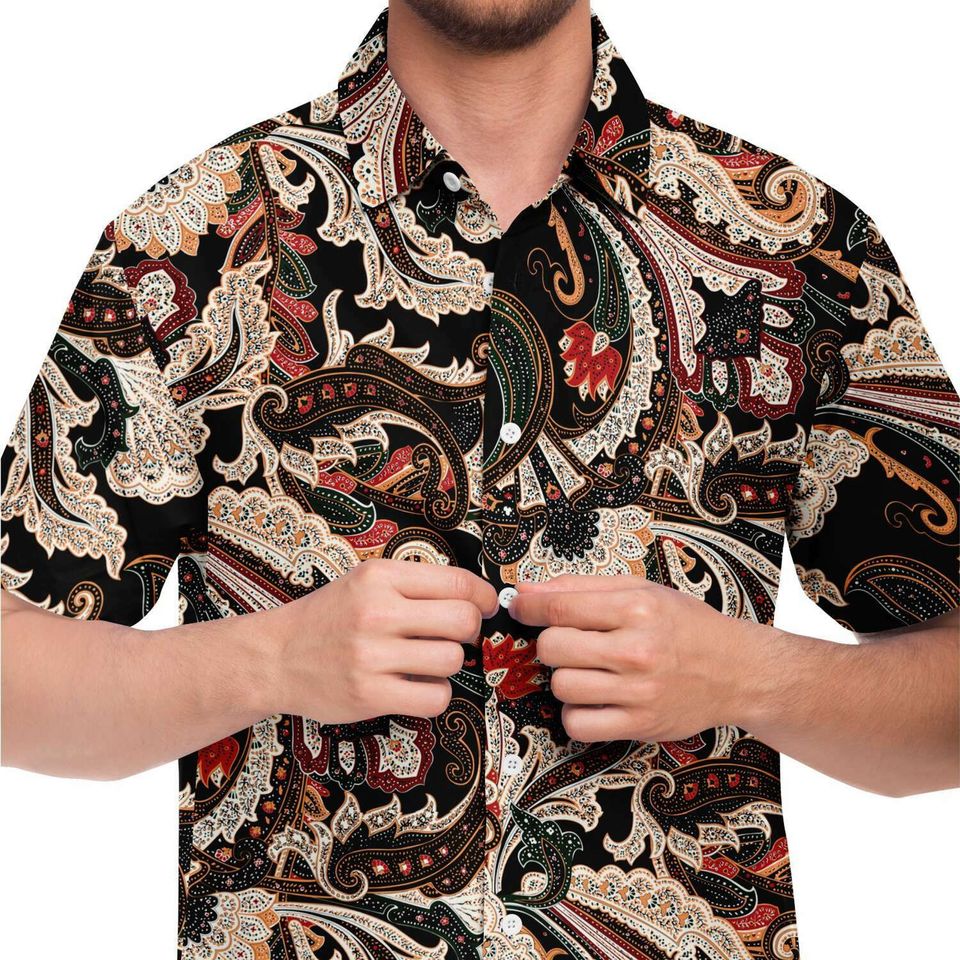 Black Paisley Print Shirt