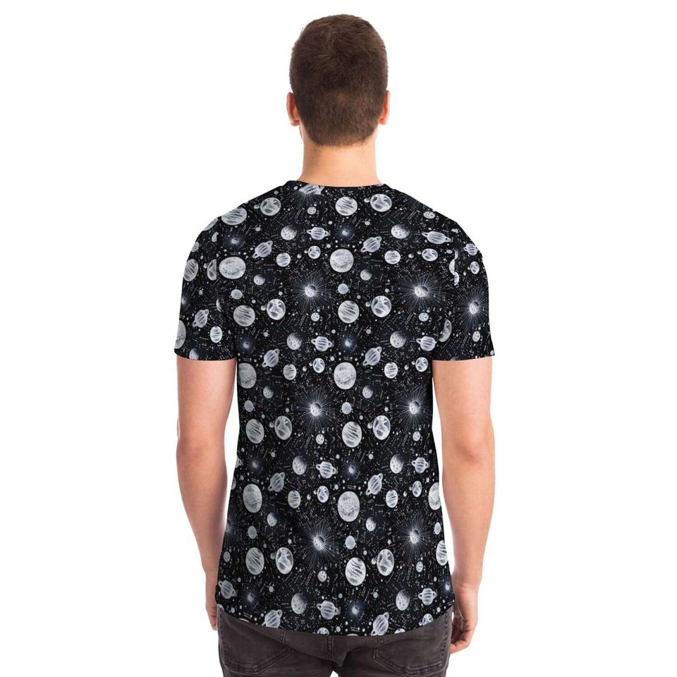 Planet Stars Celestial Bodies Pattern 3D T Shirt