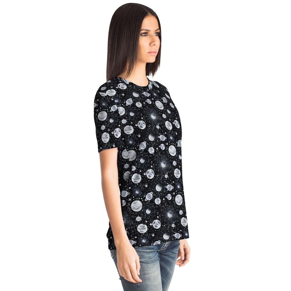 Planet Stars Celestial Bodies Pattern 3D T Shirt