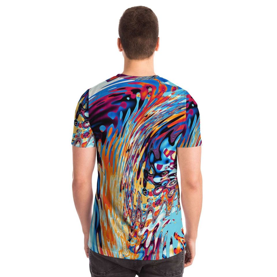 Beach Waves Ocean Wave Effect Abstract Tropical Psychedelic 3D T Shirt