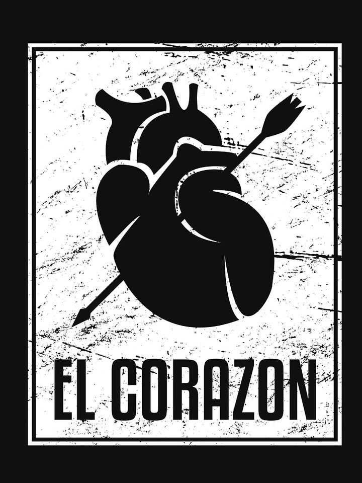 El Corazon | Loteria Mexican Tarot Card Racerback Tank Top