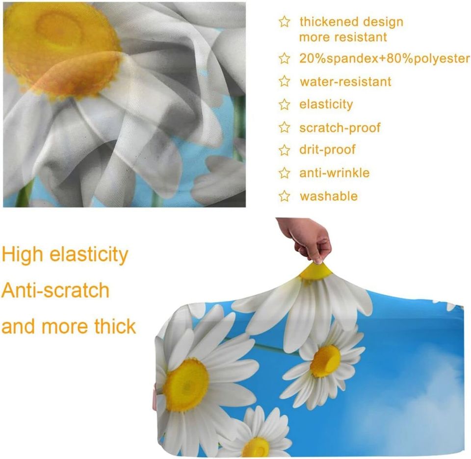 Travel Suitcase Protector Spring Daisy Flowers Luggage Cover