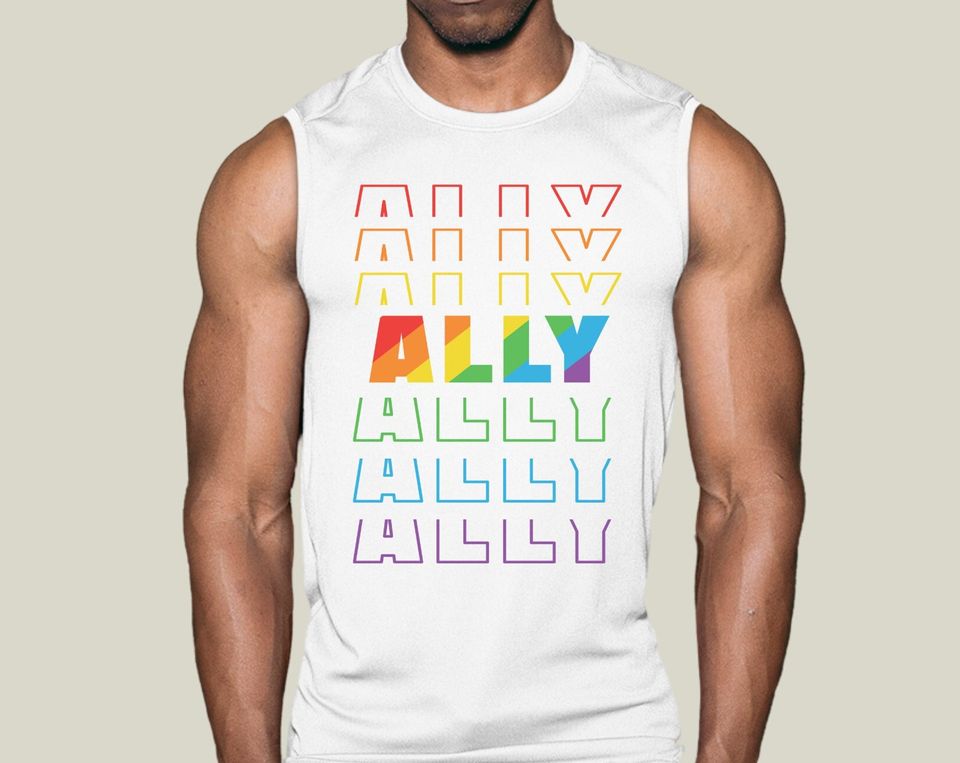 Ally Muscle Top, Pride Tank Top, LGBTQ Shirt