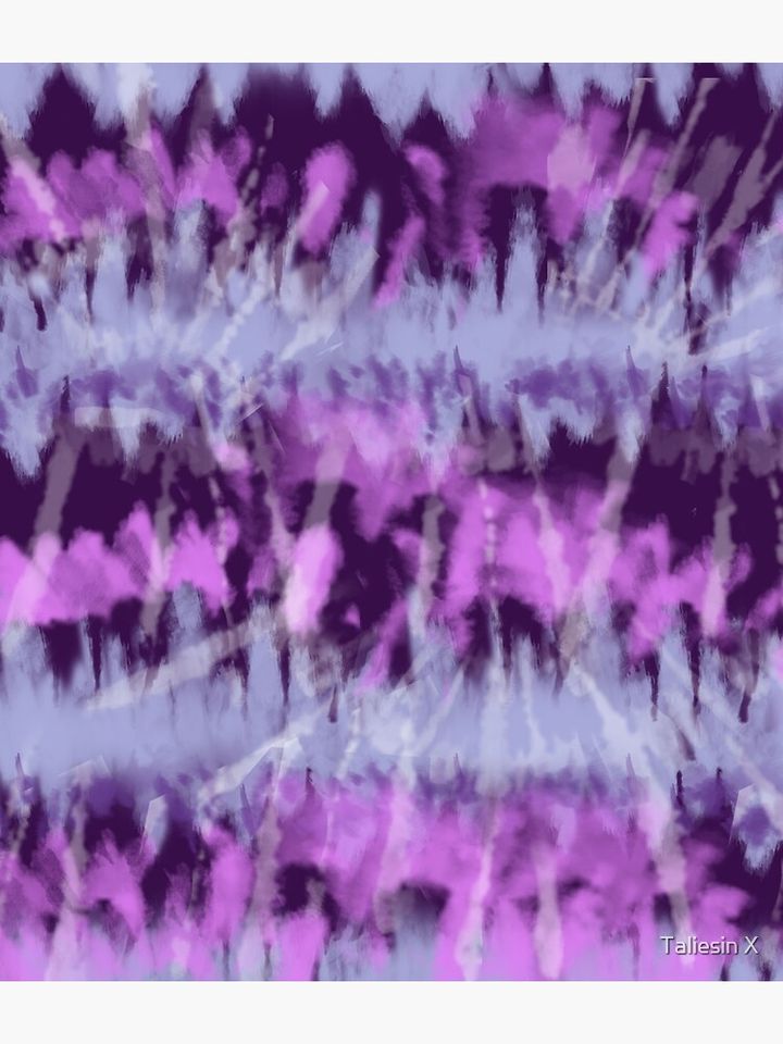 Lilac/Light Blue Tie Dye Pattern Backpack