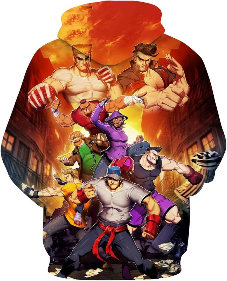 Street Fighter Hoodie Game Character 3D Printed Pullover