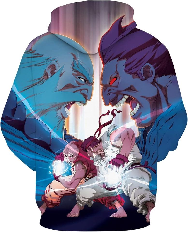 Street Fighter  Game Character HD 3D Printed Pullover