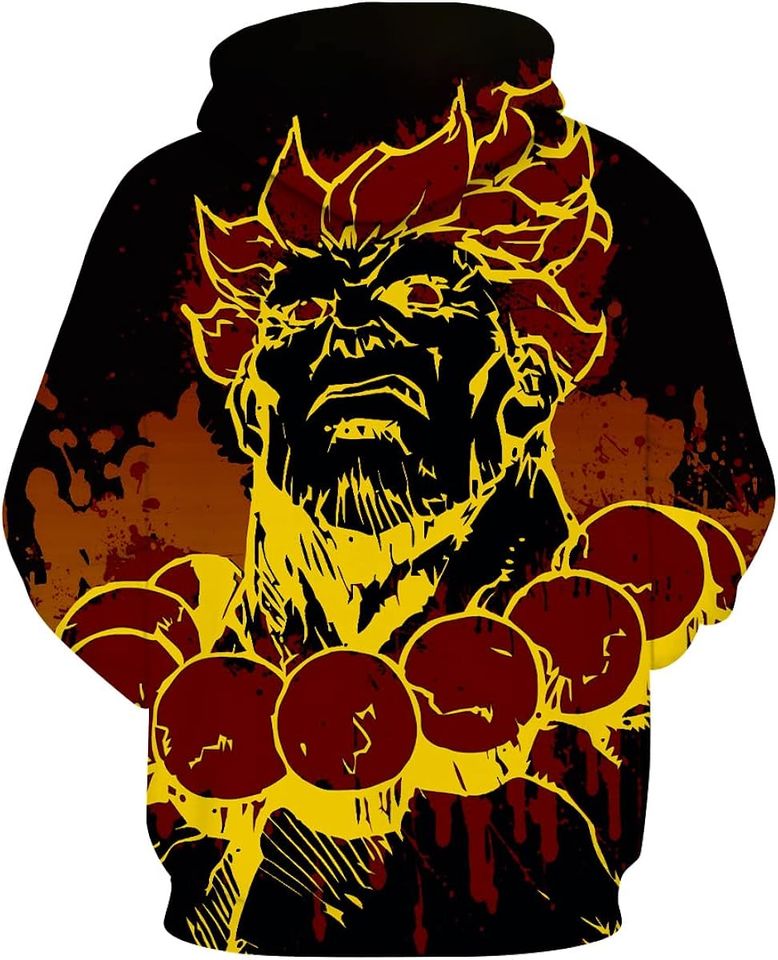 Street Fighter Hoodie Game Character HD 3D Printed Pullover