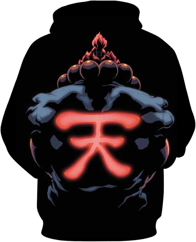 Street Fighter Hoodie Game Character  HD 3D Printed Pullover