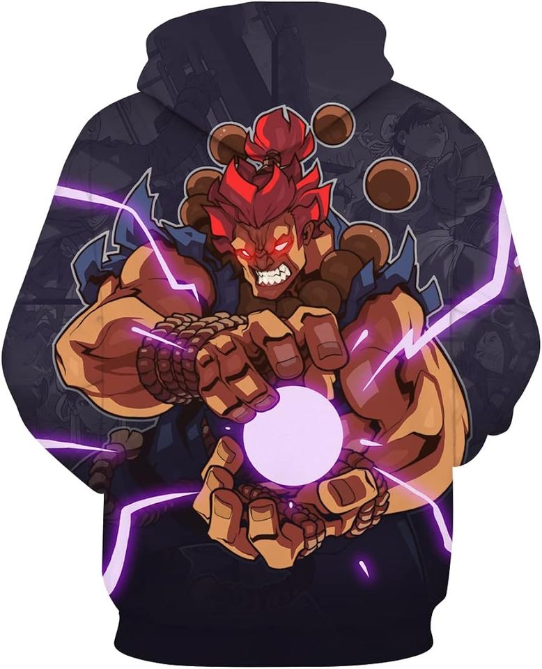 Street Fighter Hoodie Game Character HD 3D Printed Pullover