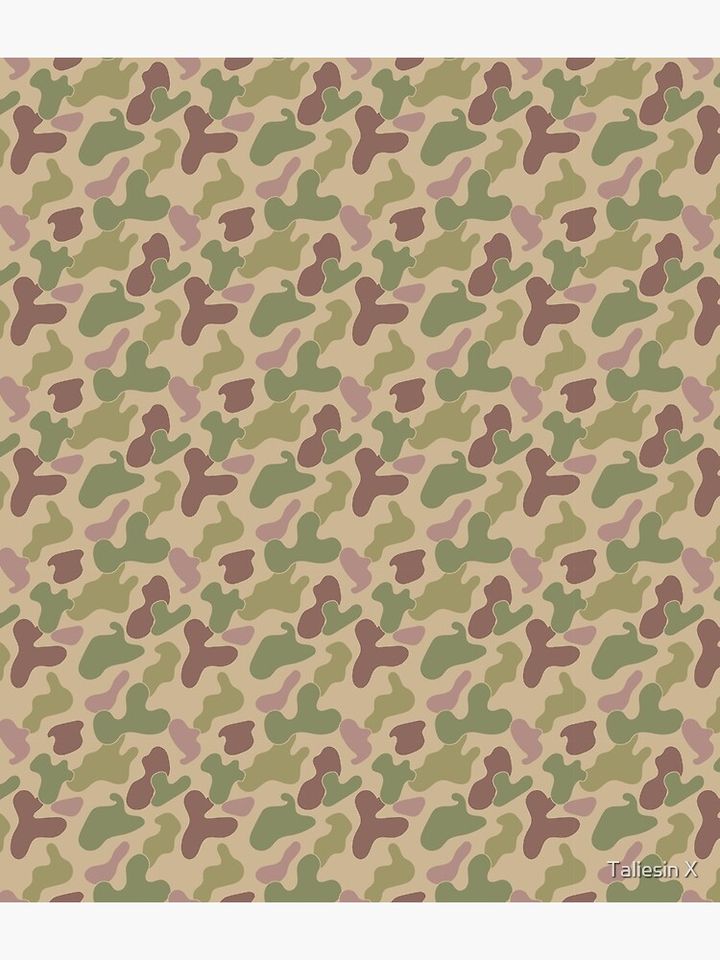 Green/Sand/Beige Pattern Backpack