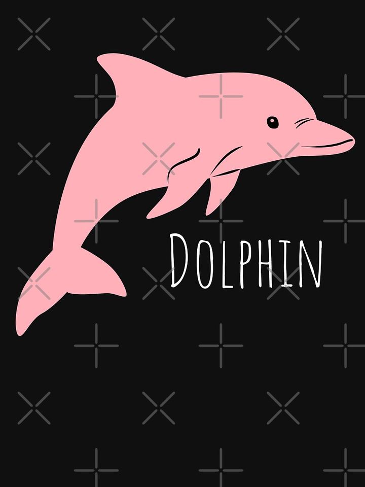 Dolphin  Pink Dolphin Tank Tops