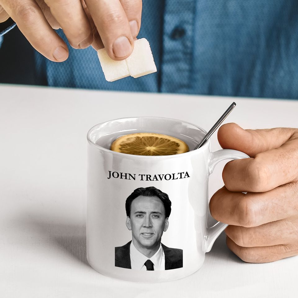 Nicolas Cage Mug Nicolas Cage as John Travolta Face Off Coffee Mug