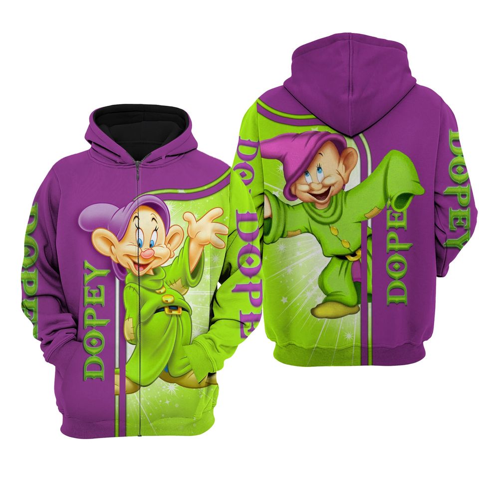 Dopey Hoodie | Dopey Seven Dwarfs Disney 3D Hoodie