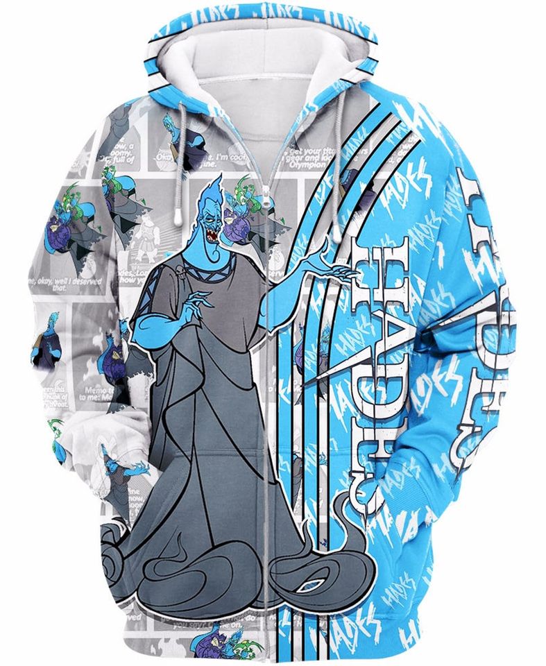 Disney Hades Blue 3D Hoodie