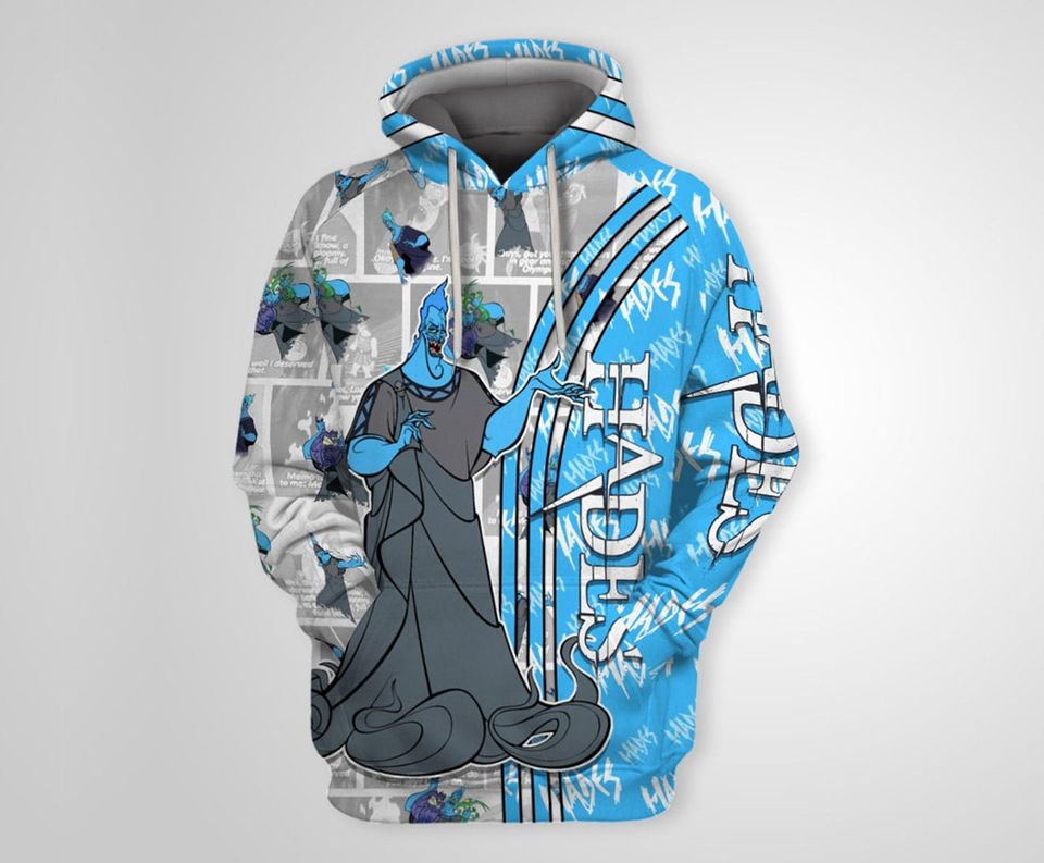 Disney Hades Blue 3D Hoodie