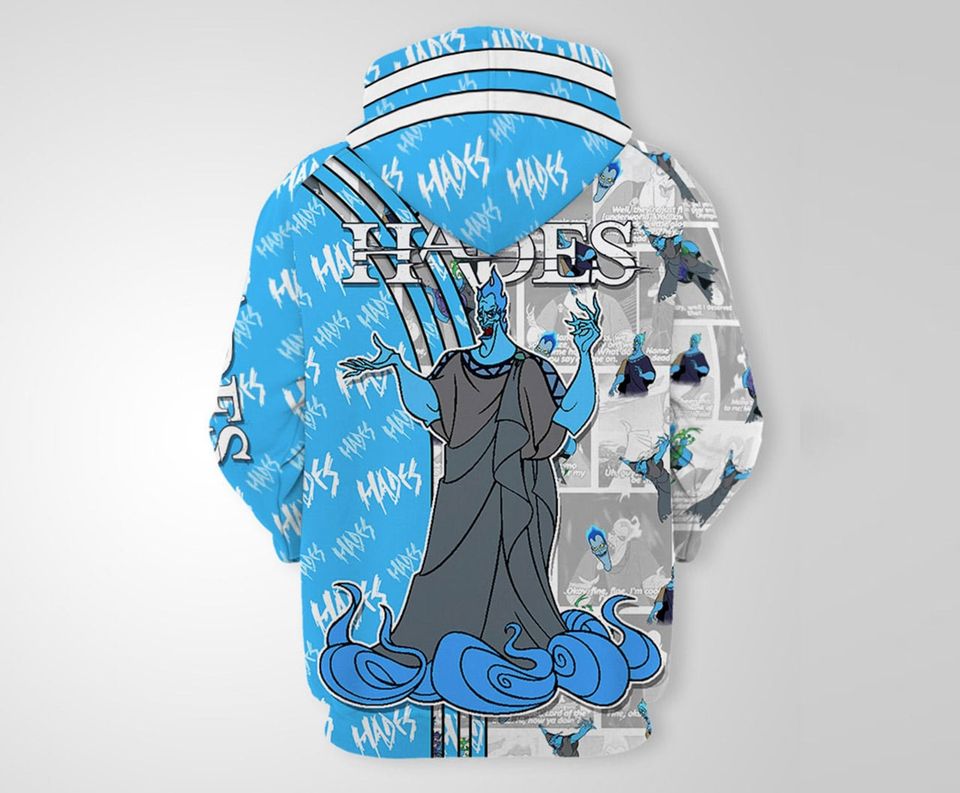 Disney Hades Blue 3D Hoodie