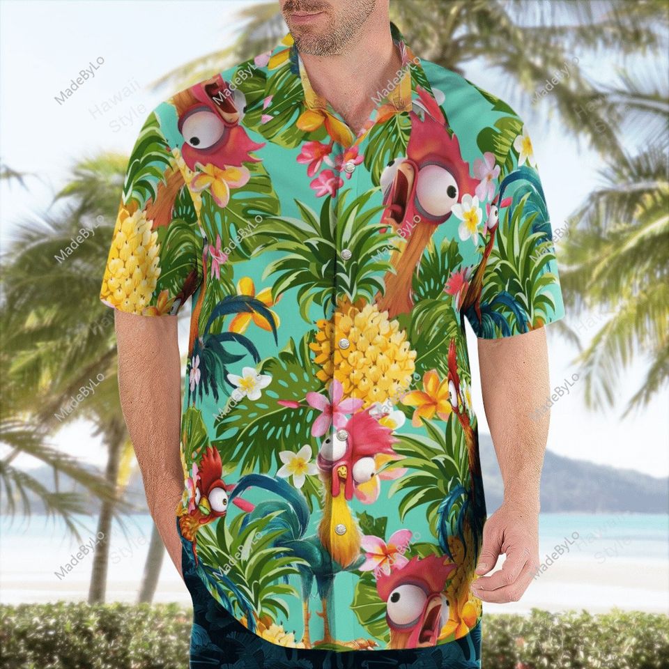 Hei Hei Pineapple Tropical Hawaiian Shirt