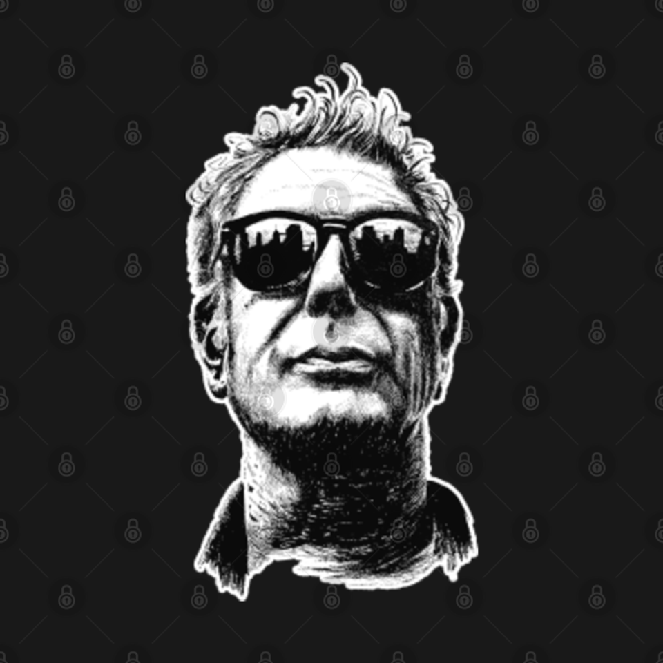 Anthony Bourdain Retro Black - Anthony Bourdain - T-Shirt