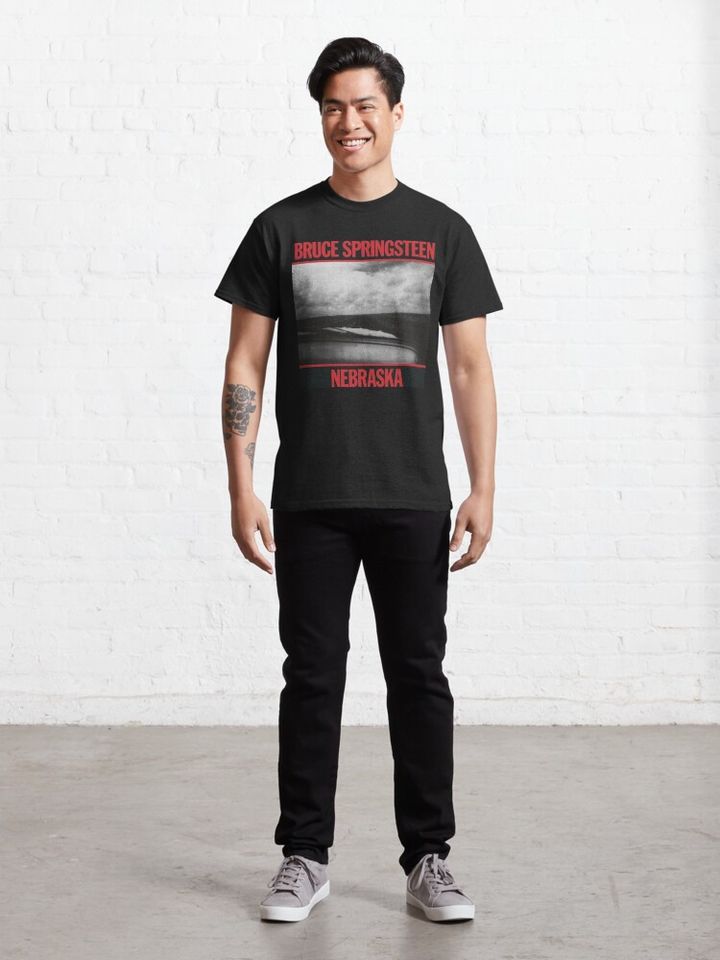 Brúcé Spríngstéén Nebraska Album Cover T-Shirt