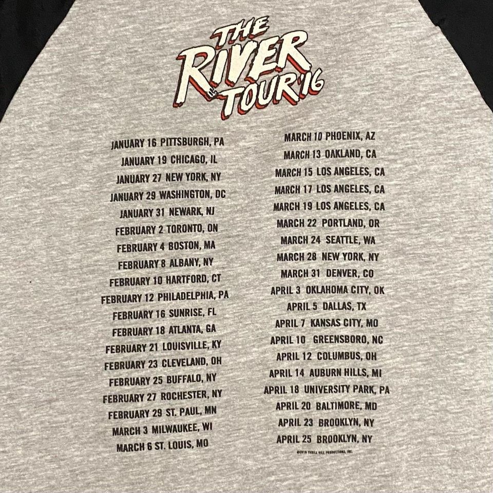 Bruce Springsteen 2016 River Tour Baseball Tee