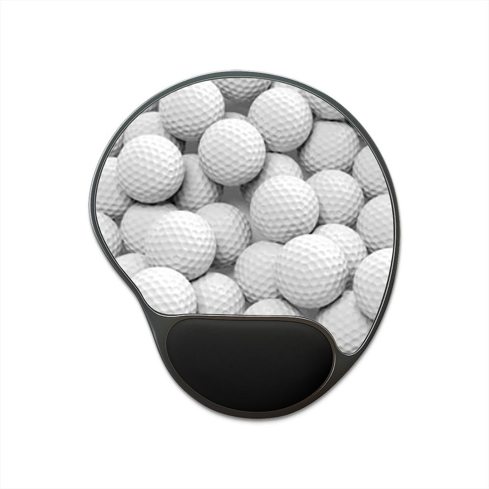 Golf Ball Mouse Pad With Wrist Rest