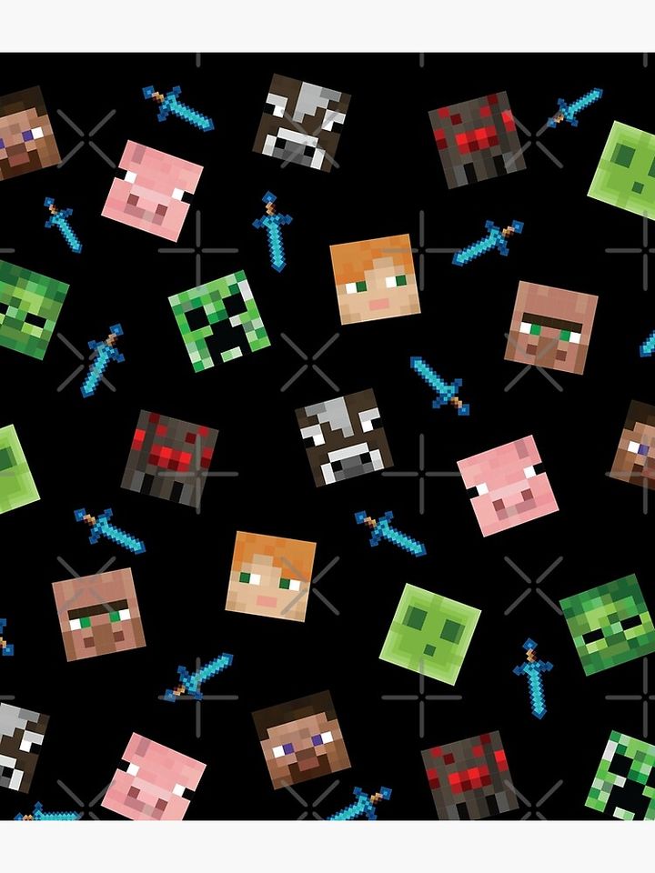 Minecraft Face pattern Backpack