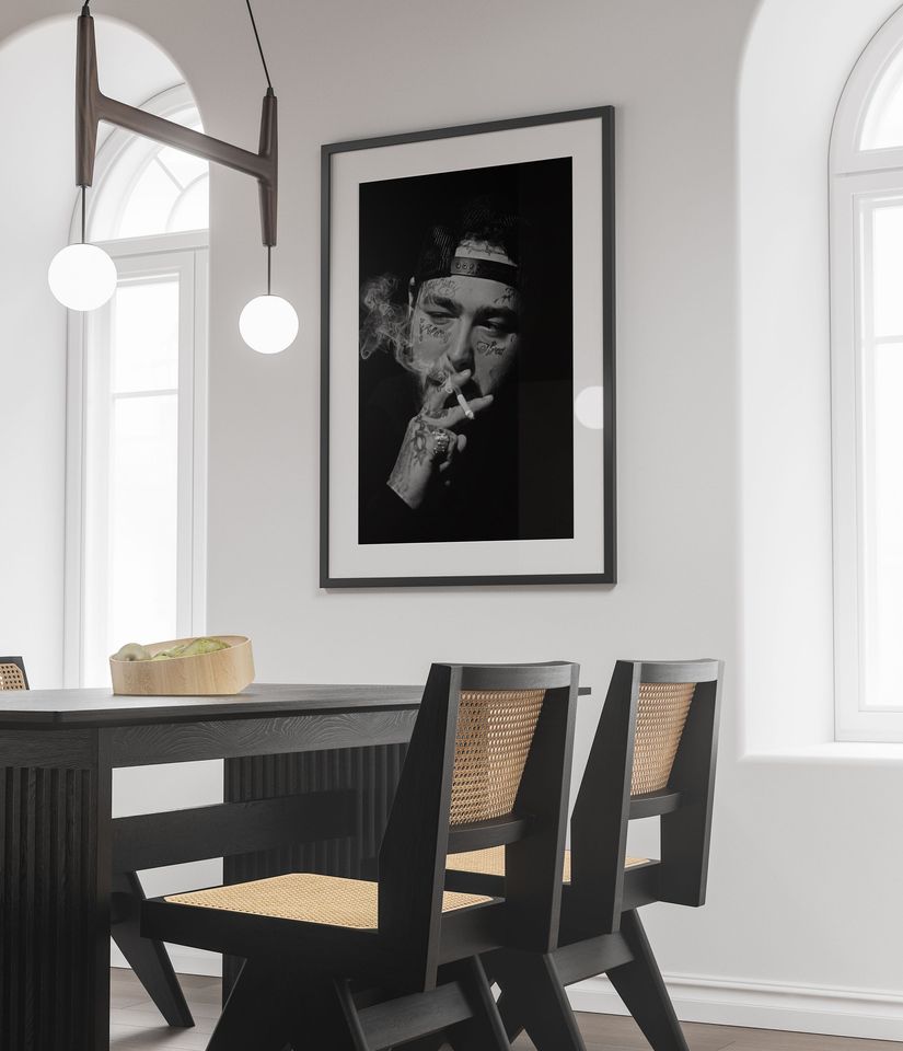 Post Malone Poster, Black And White, Post Malone Wall Art