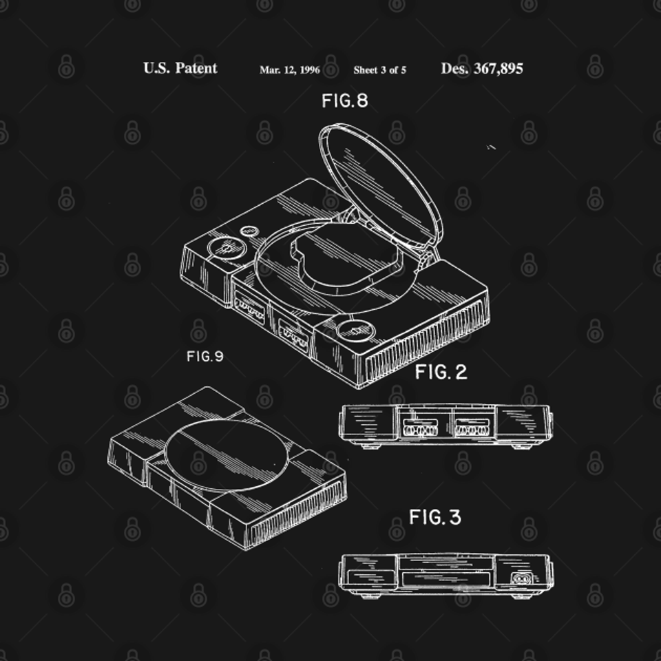Playstation 1 Patent - Playstation - T-Shirt