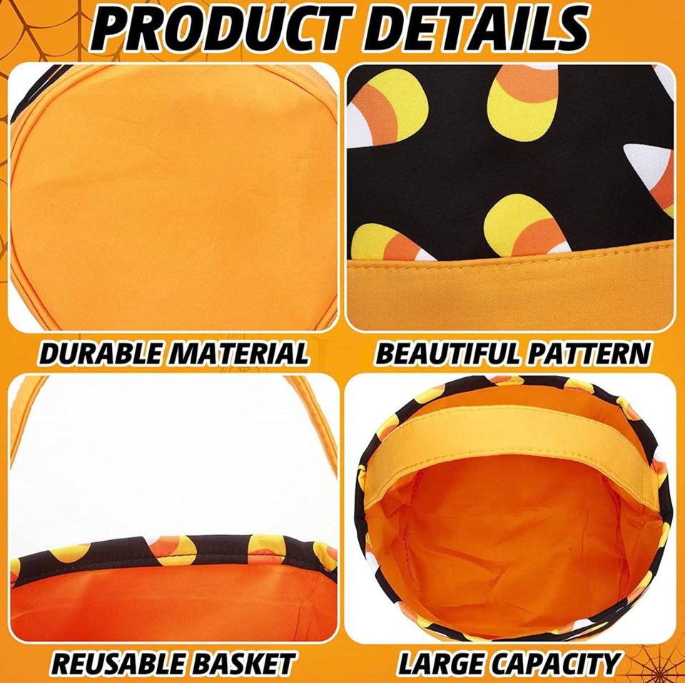 Personalized Embroidered Halloween Candy Bucket Bag