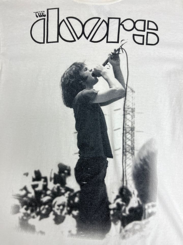 The Doors Big Print Graphic Tee, Vintage 2000s Rock Band Music T-Shirt