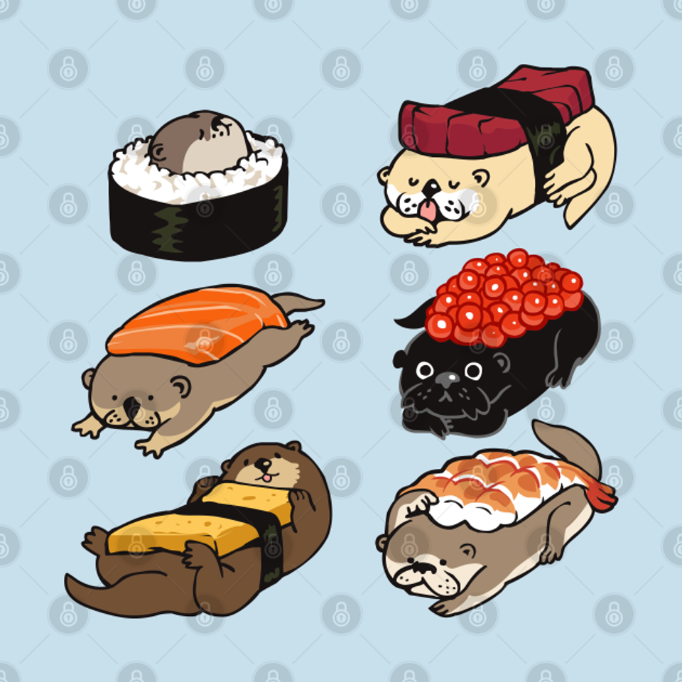 Sushi Otter - Otter - T-Shirt