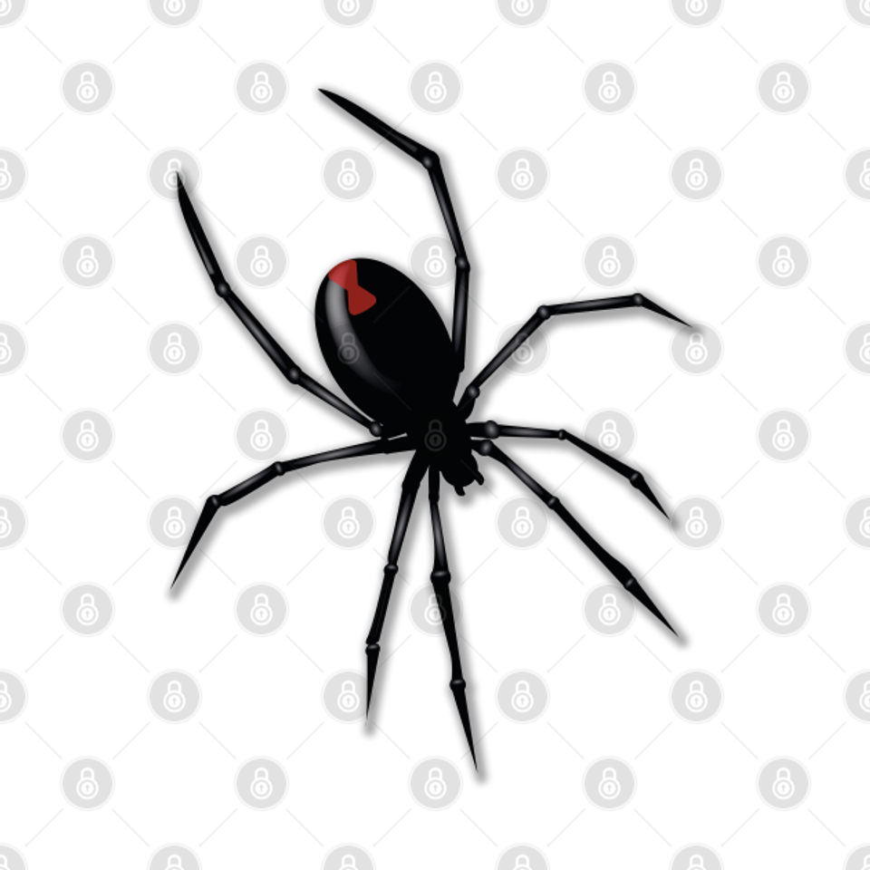 Scary 3D Spider - Black Widow Spider - Scary Spider - T-Shirt