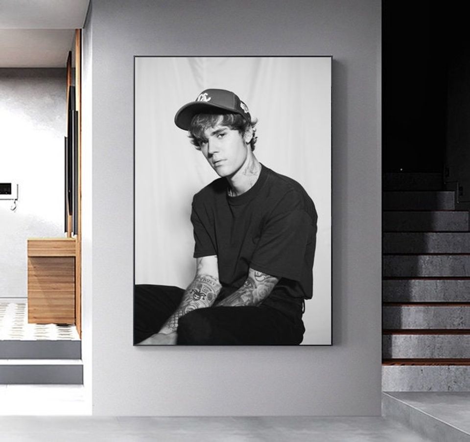 Justin Bieber Poster Painting Print Wall Deocr Living Room