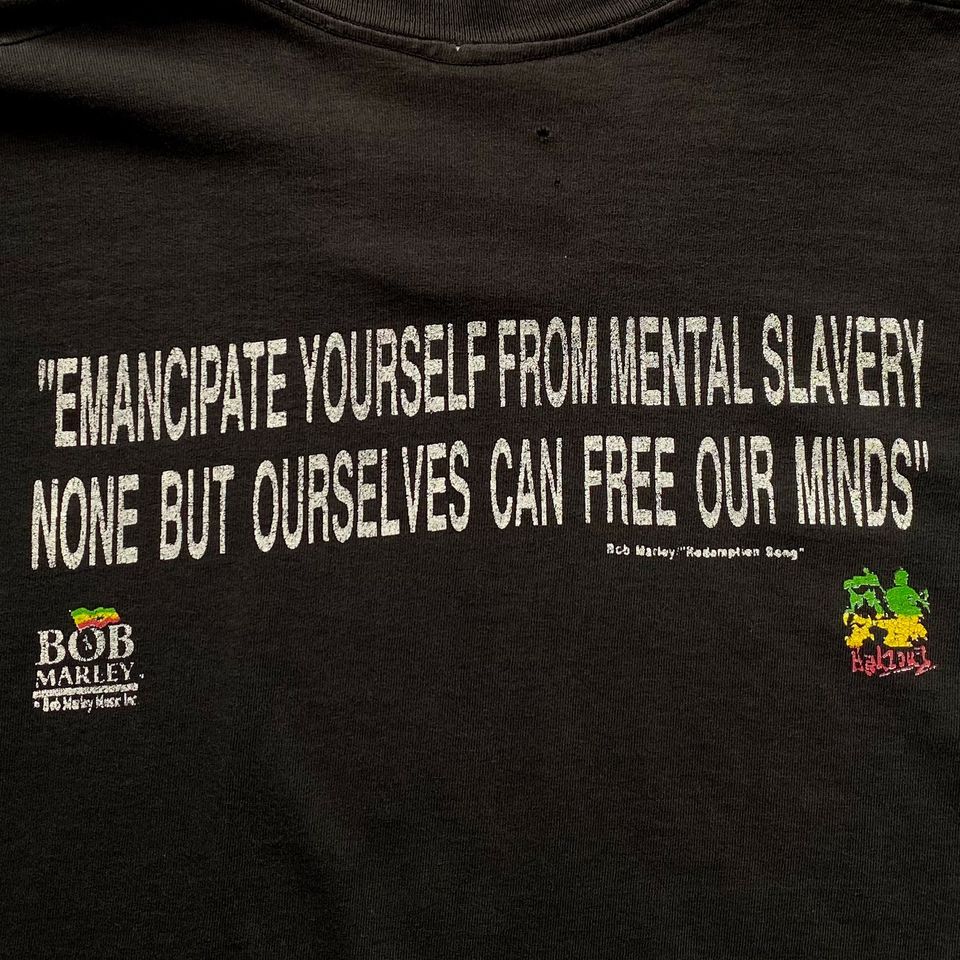90s Bob Marley Emancipate Yourself From Mental Slavery T Shirt