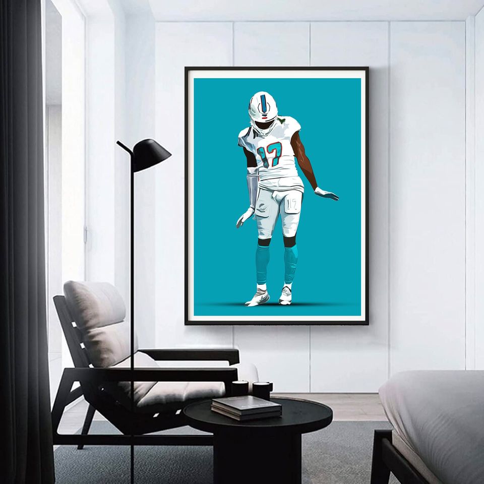 Jaylen Waddle Poster - Miami Dolphins