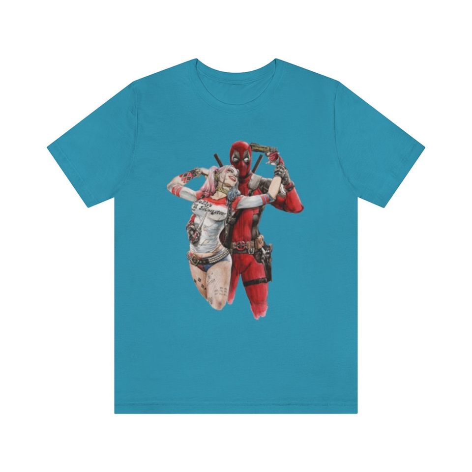 Adult Harley Quinn and Deadpool Tee