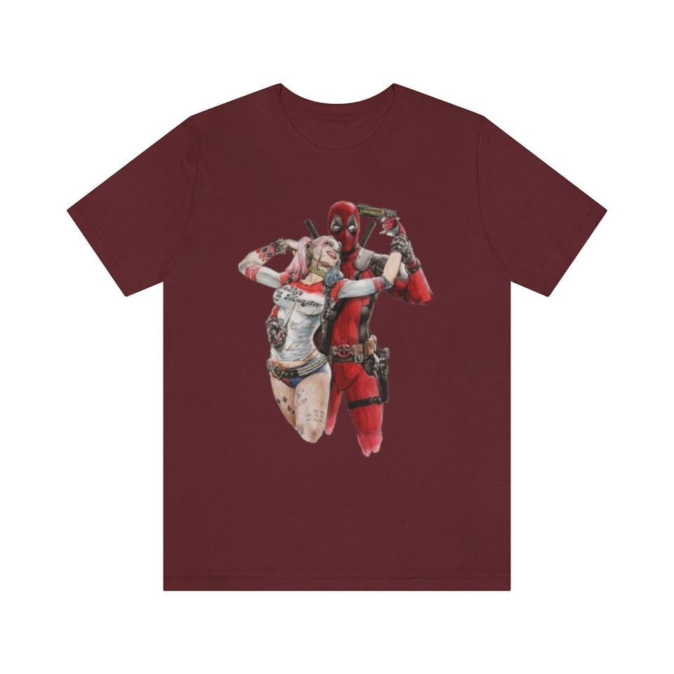 Adult Harley Quinn and Deadpool Tee