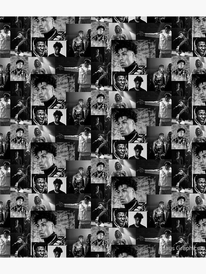Youngboy | B&W Never Broke Again Collage Backpack