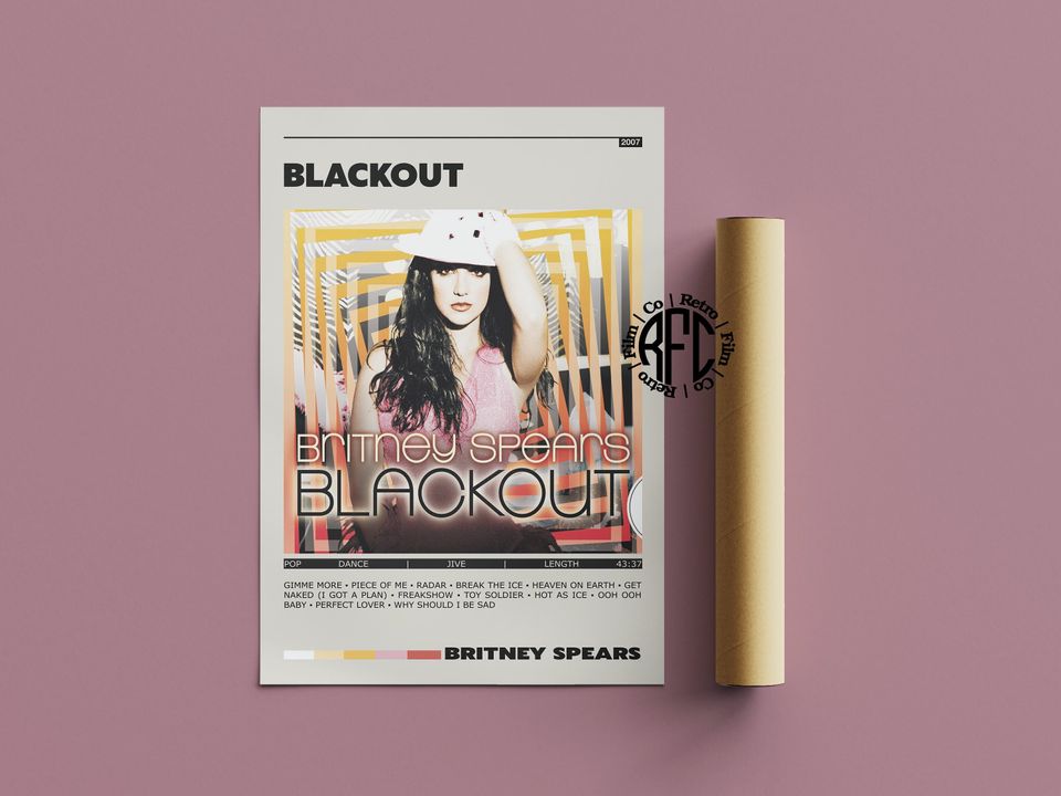Britney Spears Blackout Album Poster Print