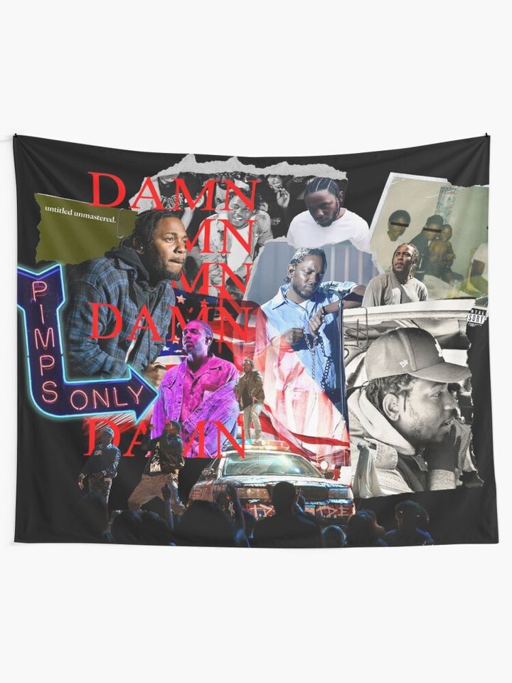 Kendrick Lamar Collage Tapestry