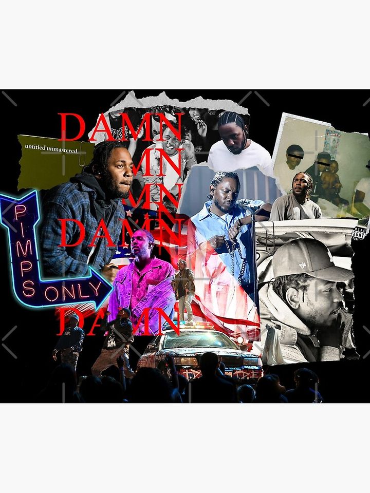 Kendrick Lamar Collage Tapestry