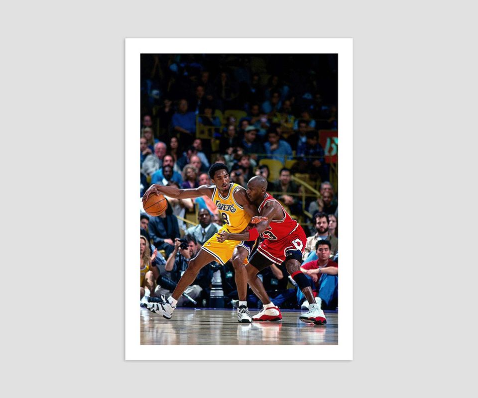 Kobe Bryant Michael Jordan 1998 Photo Poster