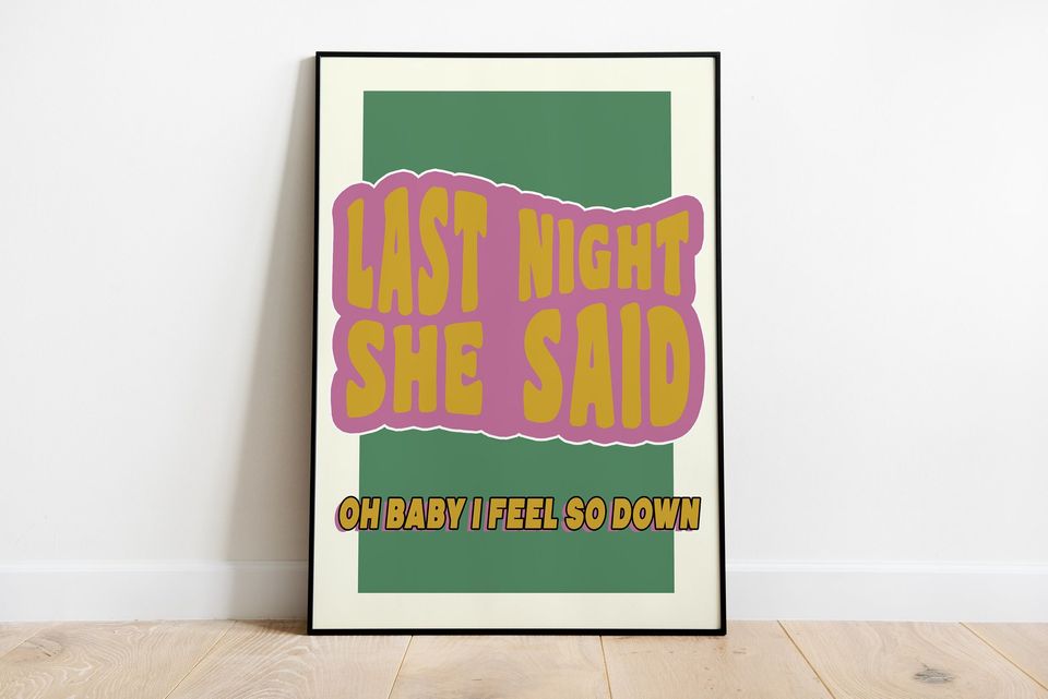 The Strokes | Last Night | Concert Typographic Poster