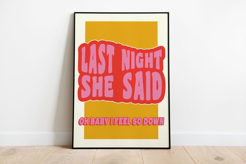 The Strokes | Last Night | Concert Typographic Poster