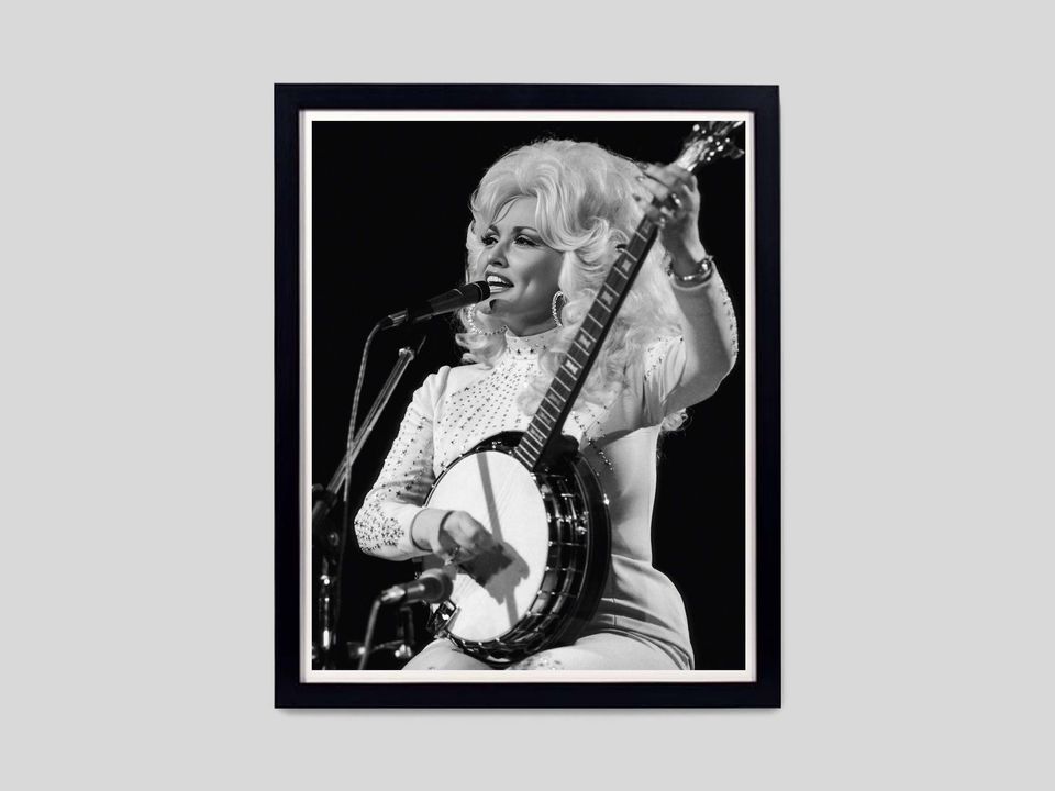 Dolly Parton Playing Banjo Poster