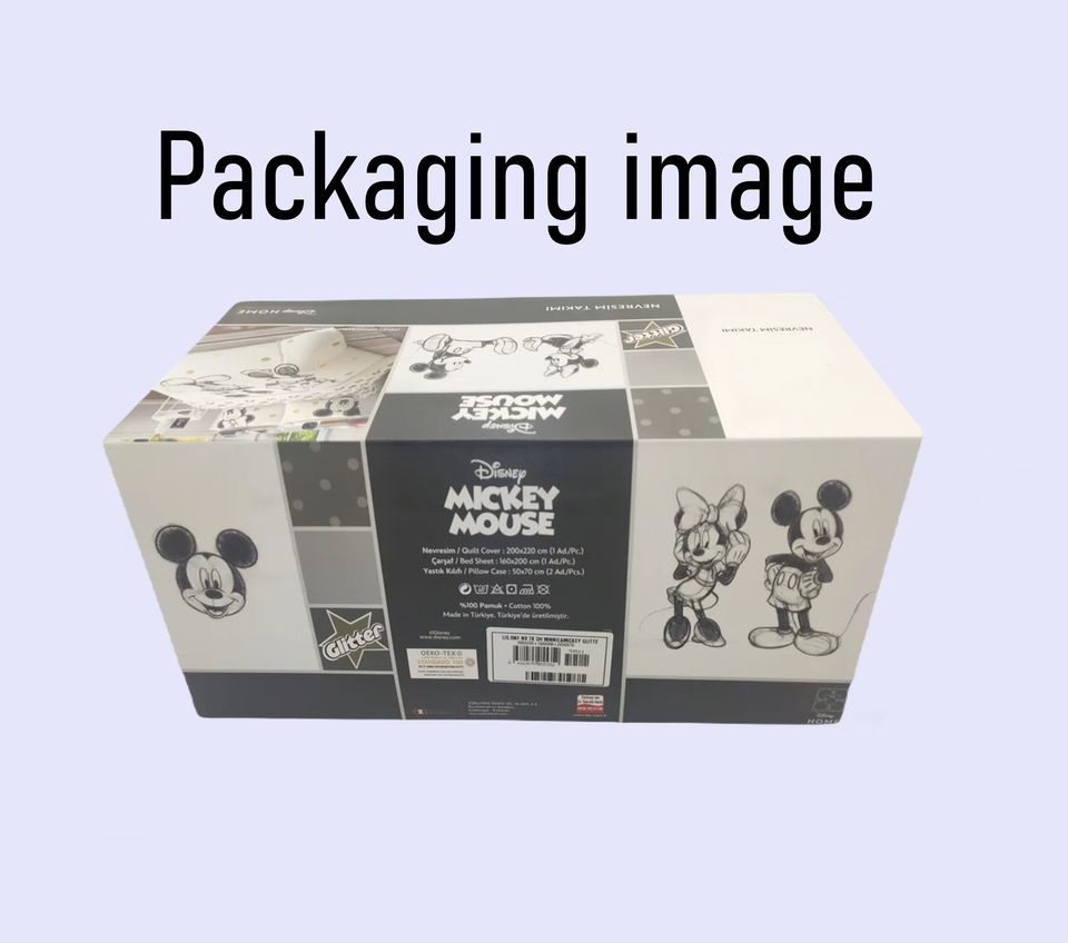 licensed Disney Minnie & Mickey Glitter Bedding Set