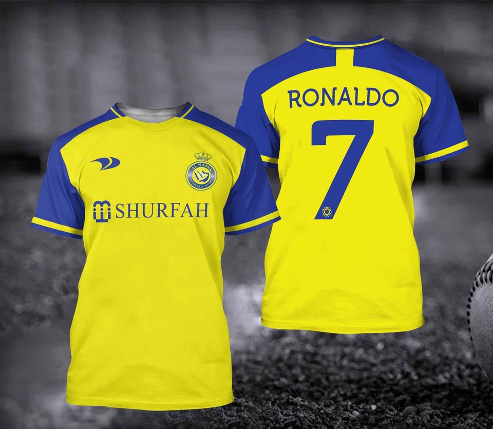 Ronaldo 7 Player Home Football 3D Tshirt