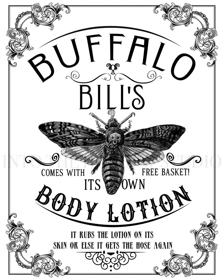 Buffalo Bill's Body Lotion Printable, The Silence Of The Lambs Poster